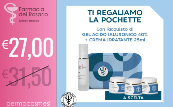 Gel acido ialuronico+crema idratante pochette in omaggio